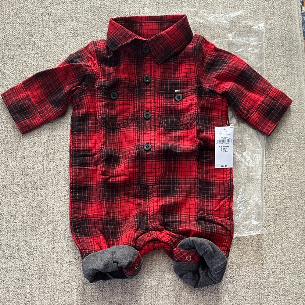 BabyGAP Buffalo Check Baby Outfit Size 0-3 months
